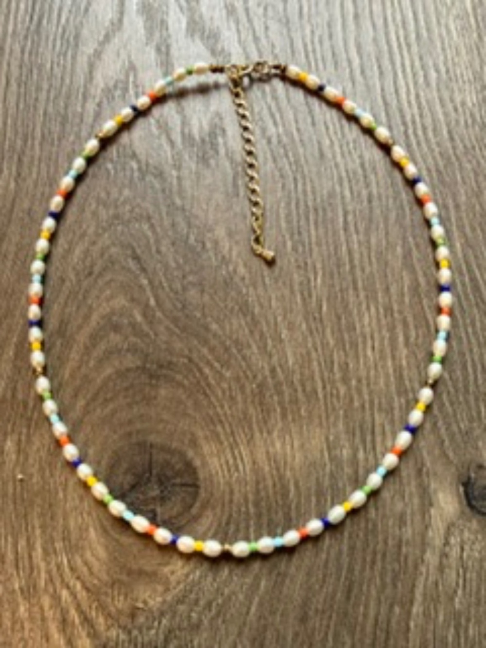 Cupcakes & Cashmere Evelyn Rainbow Bead & Pearl Necklace